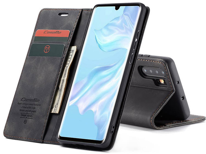 CaseMe Huawei P30 Pro Retro Wallet Kickstand Magnetic Flip Leather Case