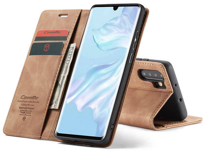 CaseMe Huawei P30 Pro Retro Wallet Kickstand Magnetic Flip Leather Case