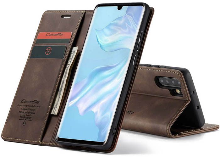 CaseMe Huawei P30 Pro Retro Wallet Kickstand Magnetic Flip Leather Case