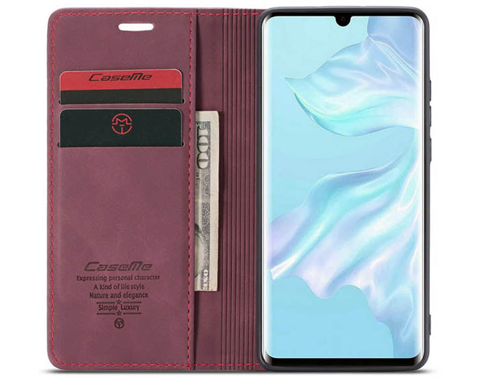 CaseMe Huawei P30 Pro Retro Wallet Kickstand Magnetic Flip Leather Case