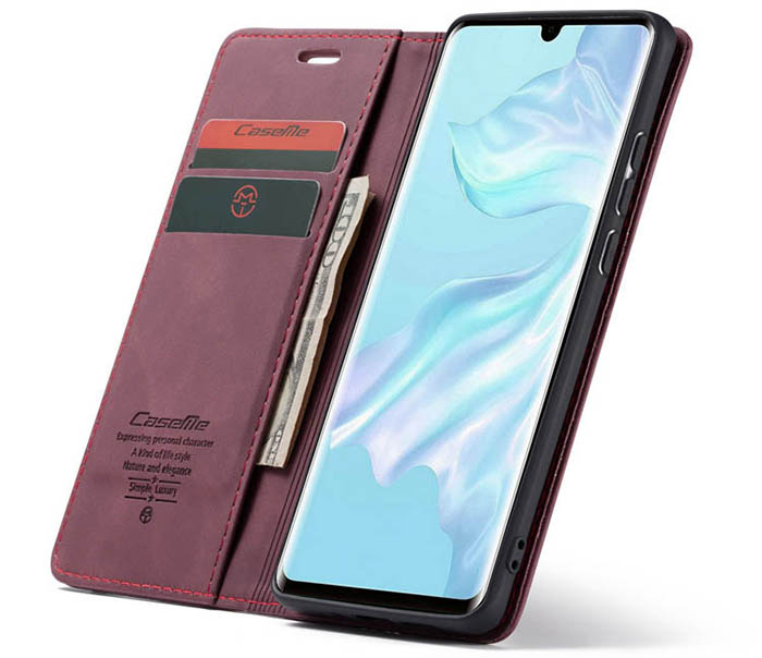 CaseMe Huawei P30 Pro Retro Wallet Kickstand Magnetic Flip Leather Case