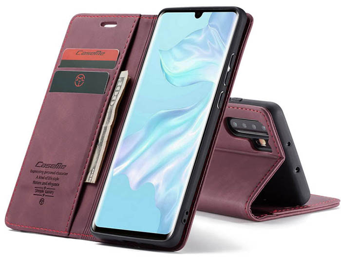 CaseMe Huawei P30 Pro Retro Wallet Kickstand Magnetic Flip Leather Case