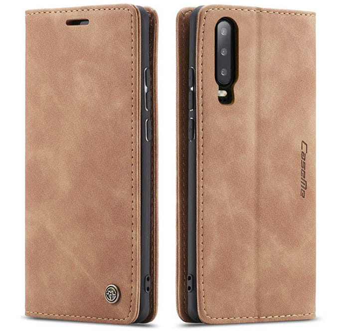 CaseMe Huawei P30 Retro Wallet Kickstand Magnetic Flip Leather Case