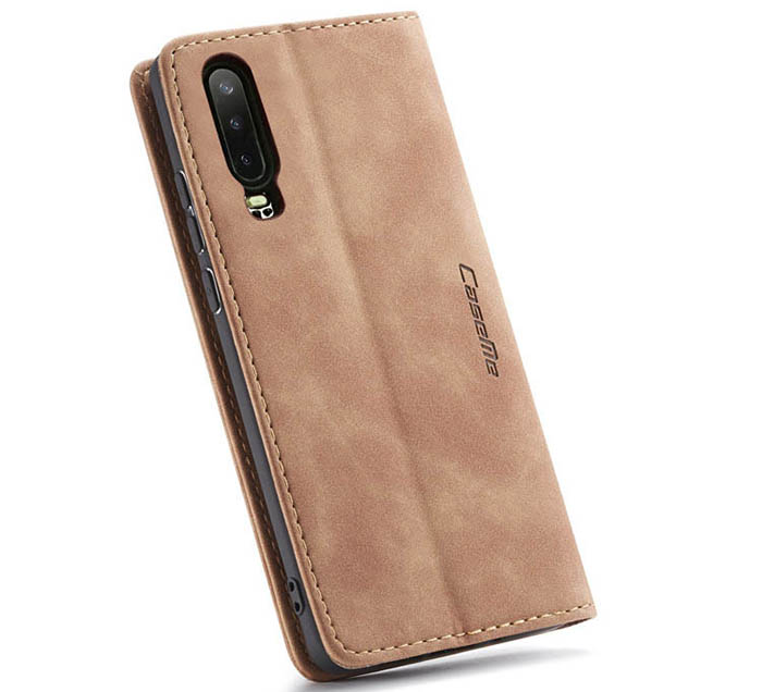 CaseMe Huawei P30 Retro Wallet Kickstand Magnetic Flip Leather Case