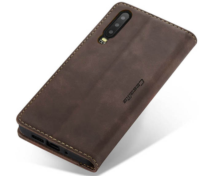 CaseMe Huawei P30 Retro Wallet Kickstand Magnetic Flip Leather Case