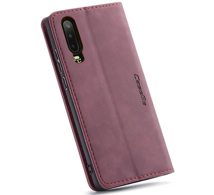 CaseMe Huawei P30 Retro Wallet Kickstand Magnetic Flip Leather Case