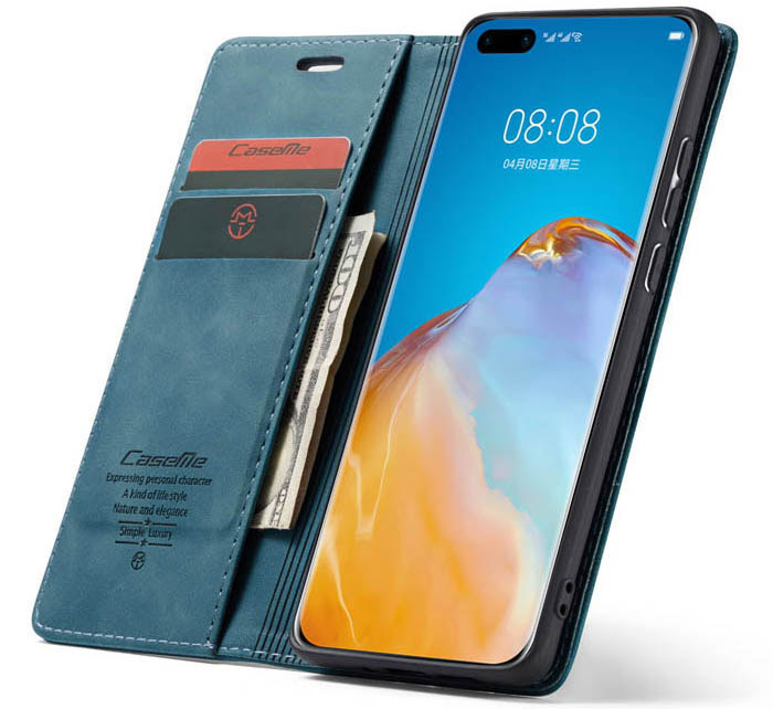 CaseMe Huawei P40 Wallet Kickstand Magnetic Flip Leather Case