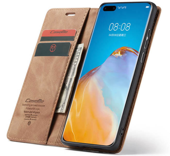 CaseMe Huawei P40 Wallet Kickstand Magnetic Flip Leather Case