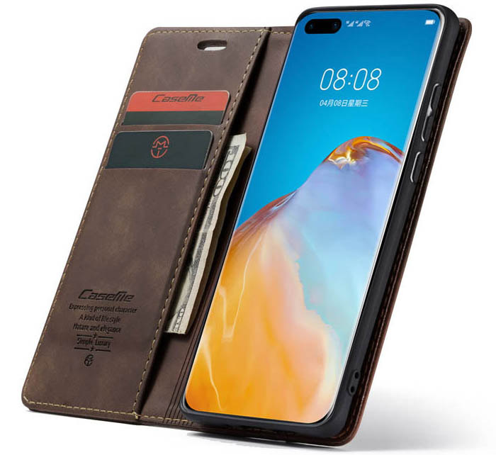 CaseMe Huawei P40 Wallet Kickstand Magnetic Flip Leather Case