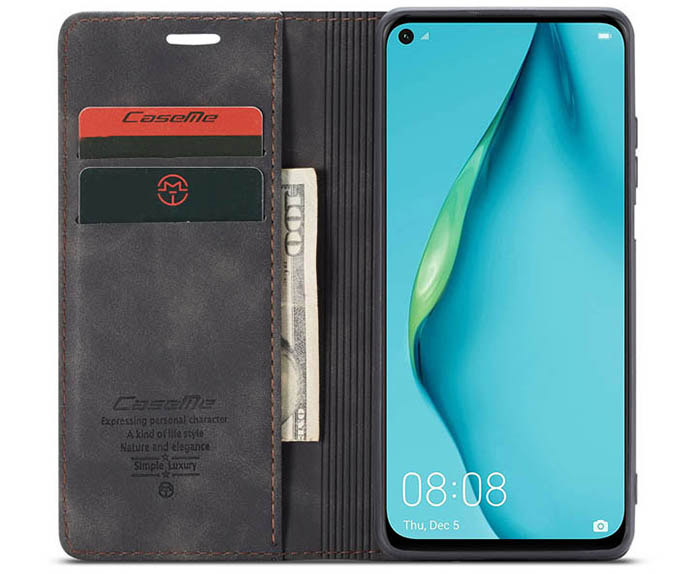 CaseMe Huawei P40 Lite Wallet Kickstand Magnetic Flip Leather Case