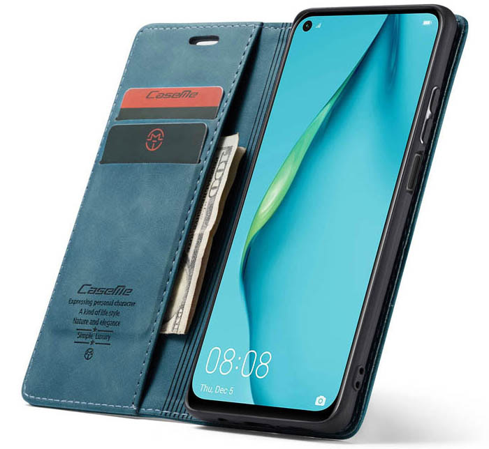 CaseMe Huawei P40 Lite Wallet Kickstand Magnetic Flip Leather Case