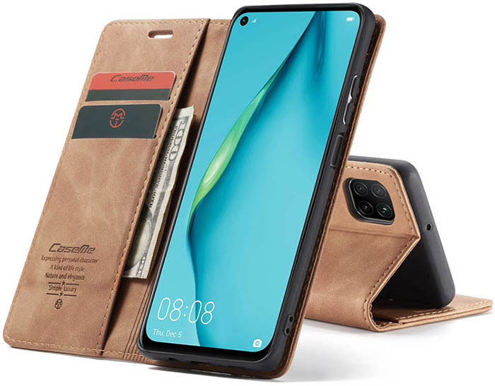 CaseMe Huawei P40 Lite Wallet Kickstand Magnetic Flip Leather Case