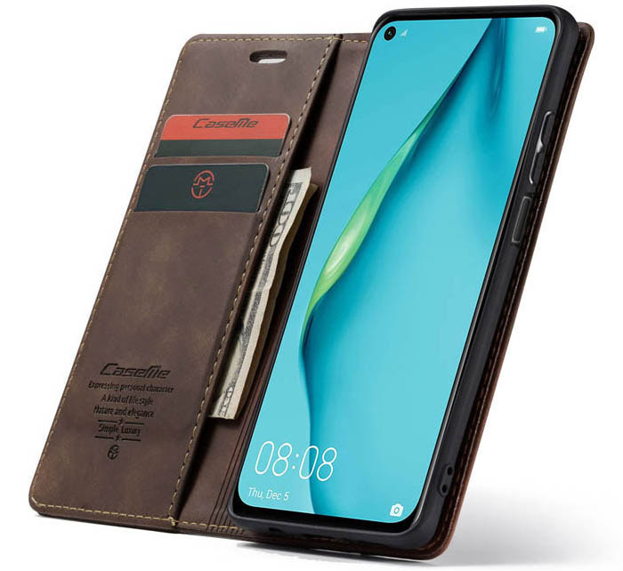 CaseMe Huawei P40 Lite Wallet Kickstand Magnetic Flip Leather Case