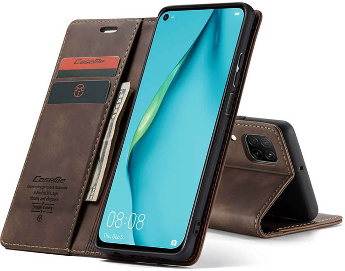 CaseMe Huawei P40 Lite Wallet Kickstand Magnetic Flip Leather Case