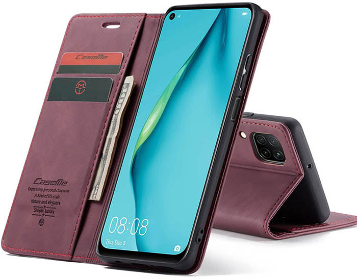 CaseMe Huawei P40 Lite Wallet Kickstand Magnetic Flip Leather Case