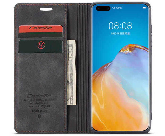 CaseMe Huawei P40 Pro Wallet Kickstand Magnetic Flip Leather Case