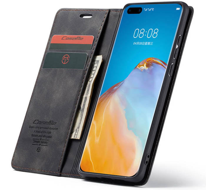 CaseMe Huawei P40 Pro Wallet Kickstand Magnetic Flip Leather Case