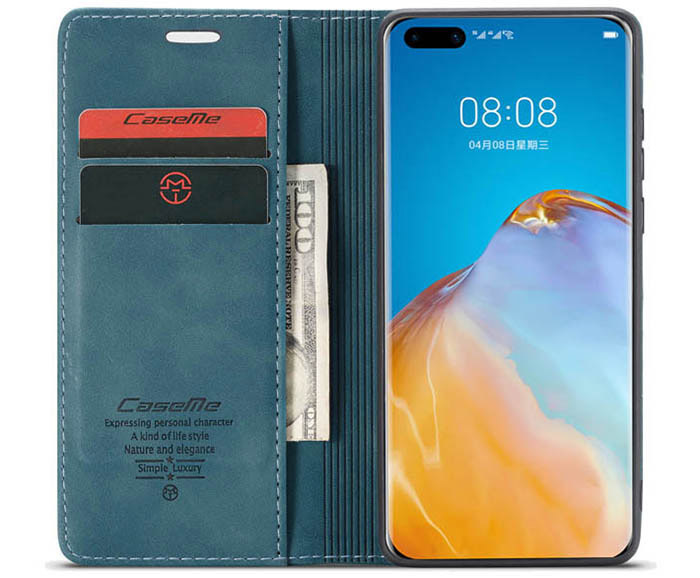 CaseMe Huawei P40 Pro Wallet Kickstand Magnetic Flip Leather Case