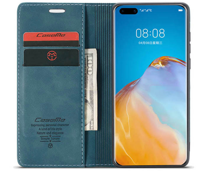 CaseMe Huawei P40 Pro Wallet Kickstand Magnetic Flip Leather Case