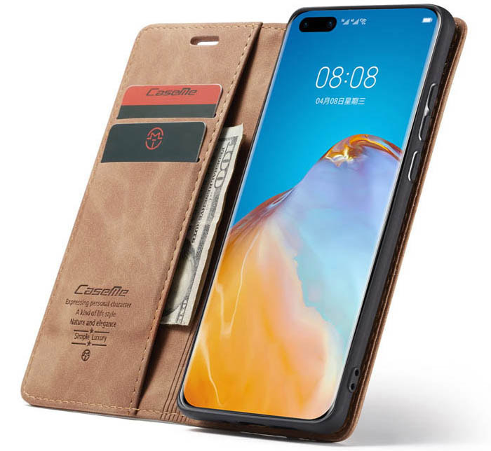 CaseMe Huawei P40 Pro Wallet Kickstand Magnetic Flip Leather Case