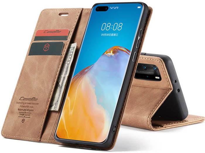 CaseMe Huawei P40 Pro Wallet Kickstand Magnetic Flip Leather Case