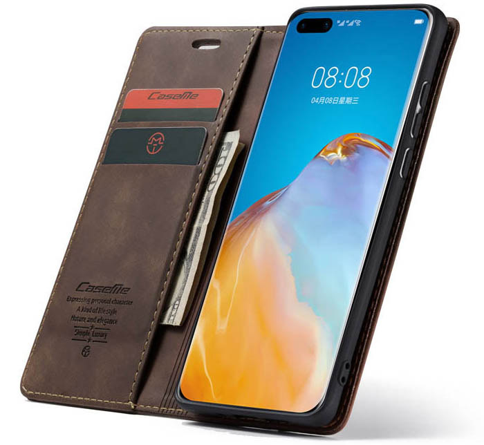 CaseMe Huawei P40 Pro Wallet Kickstand Magnetic Flip Leather Case