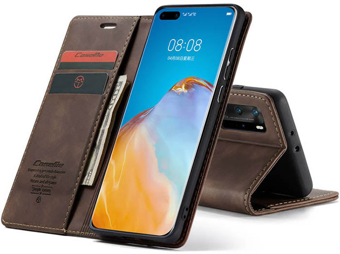 CaseMe Huawei P40 Pro Wallet Kickstand Magnetic Flip Leather Case