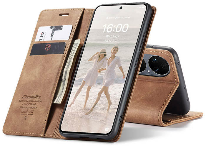 CaseMe Huawei P50 Wallet Kickstand Magnetic Flip Leather Case