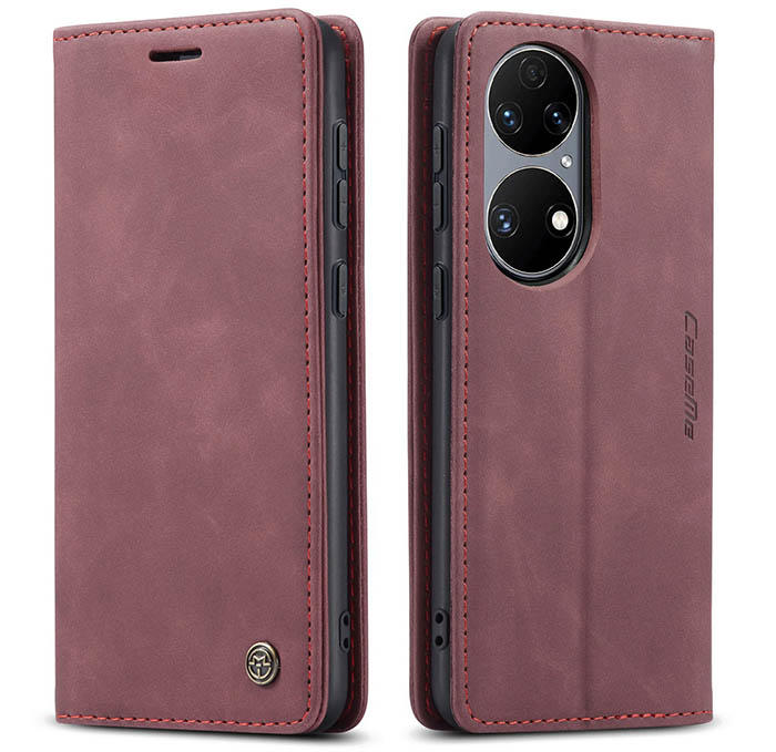 CaseMe Huawei P50 Wallet Kickstand Magnetic Flip Leather Case