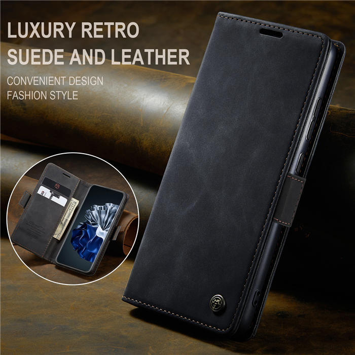 CaseMe Huawei P60 Pro Wallet Suede Leather Case