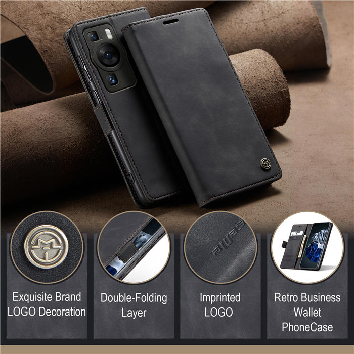 CaseMe Huawei P60 Pro Wallet Suede Leather Case