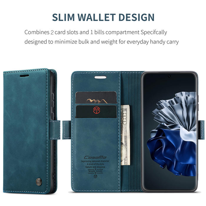 CaseMe Huawei P60 Pro Wallet Suede Leather Case