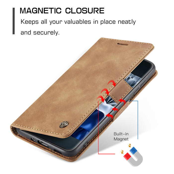 CaseMe Huawei P60 Pro Wallet Suede Leather Case