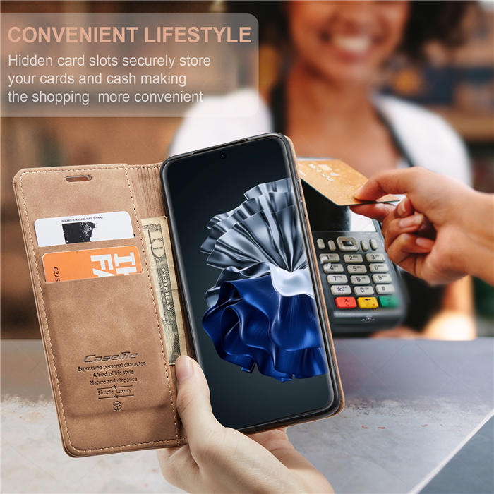 CaseMe Huawei P60 Pro Wallet Suede Leather Case