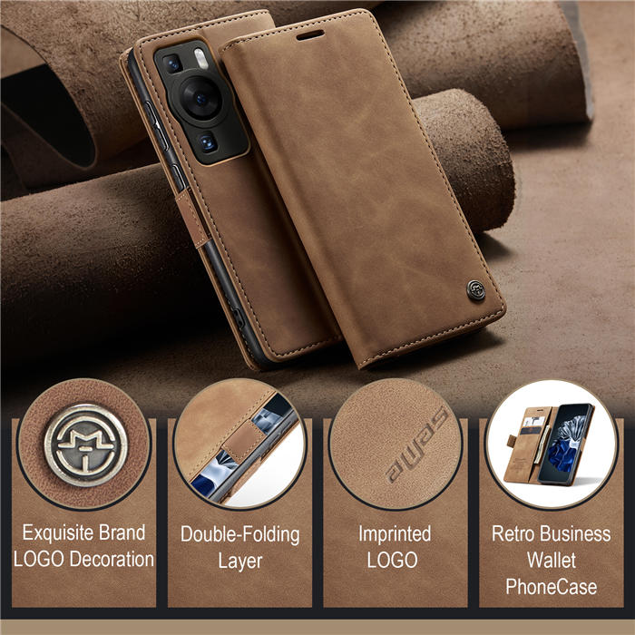 CaseMe Huawei P60 Pro Wallet Suede Leather Case