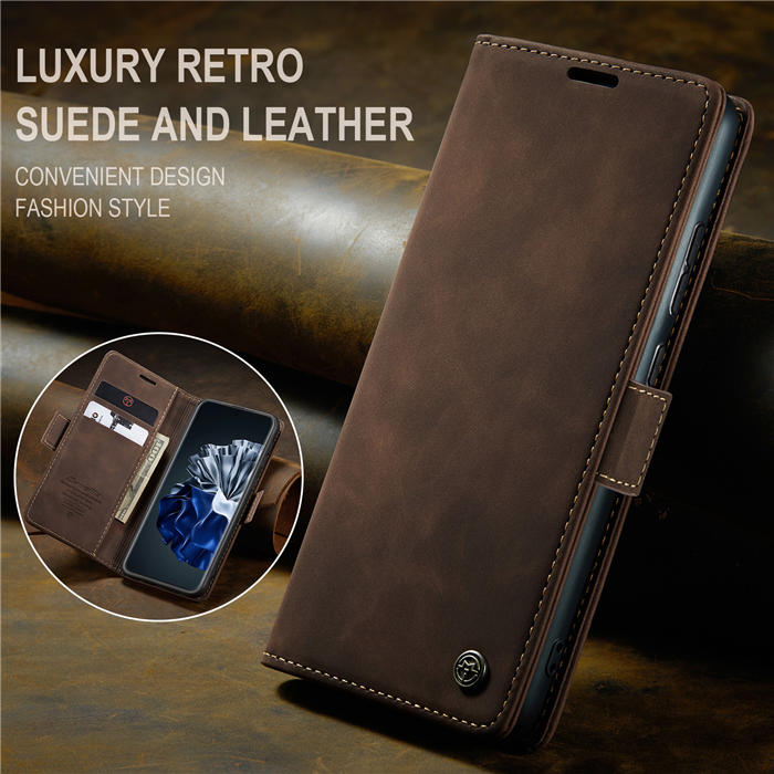 CaseMe Huawei P60 Pro Wallet Suede Leather Case