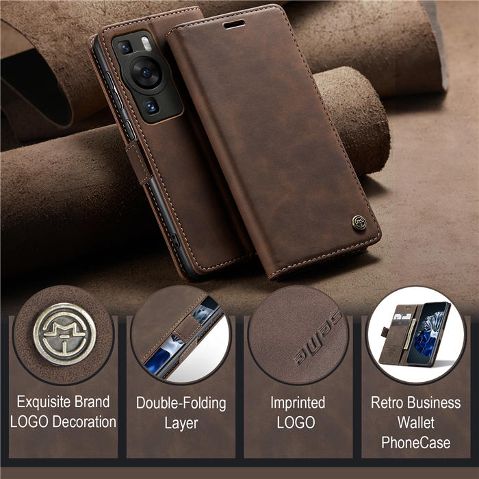 CaseMe Huawei P60 Pro Wallet Suede Leather Case