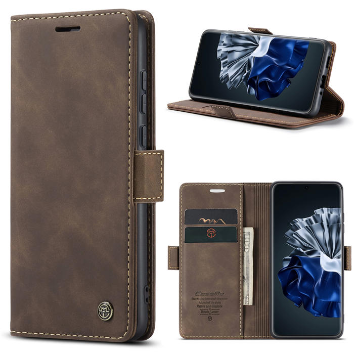 CaseMe Huawei P60 Pro Wallet Suede Leather Case