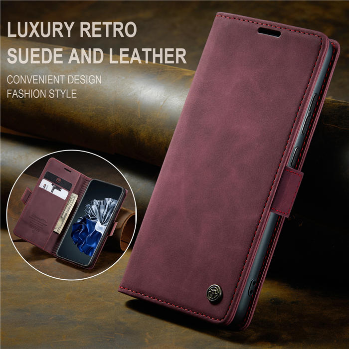 CaseMe Huawei P60 Pro Wallet Suede Leather Case