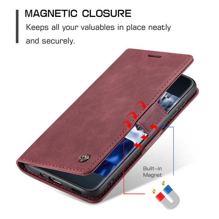 CaseMe Huawei P60 Pro Wallet Suede Leather Case