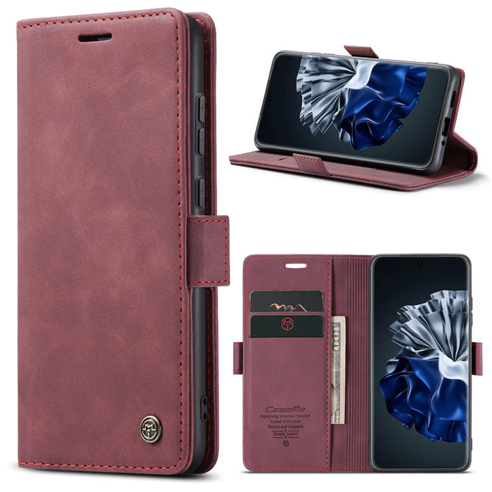 CaseMe Huawei P60 Pro Wallet Suede Leather Case