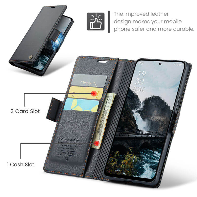 CaseMe OPPO Reno13 Wallet RFID Blocking Case