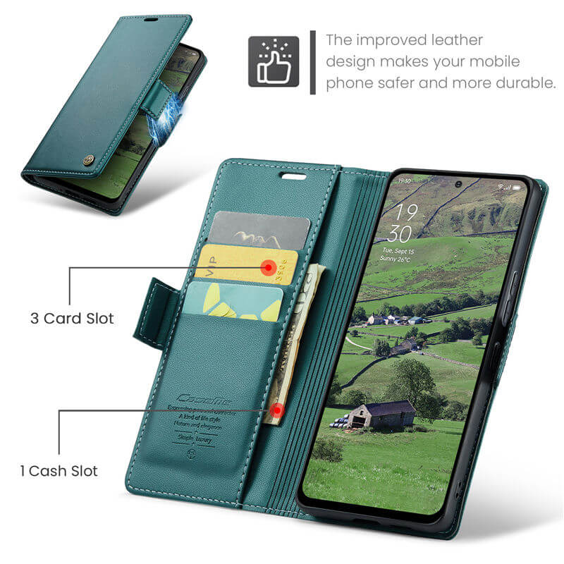 CaseMe OPPO Reno13 Wallet RFID Blocking Case