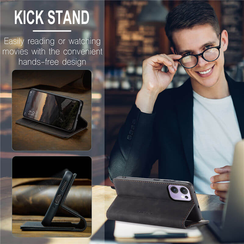 CaseMe OPPO Reno13 F 4G/5G Wallet Suede Leather Case