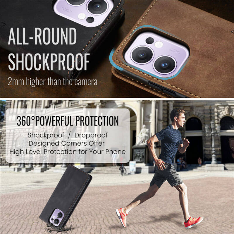CaseMe OPPO Reno13 F 4G/5G Wallet Suede Leather Case