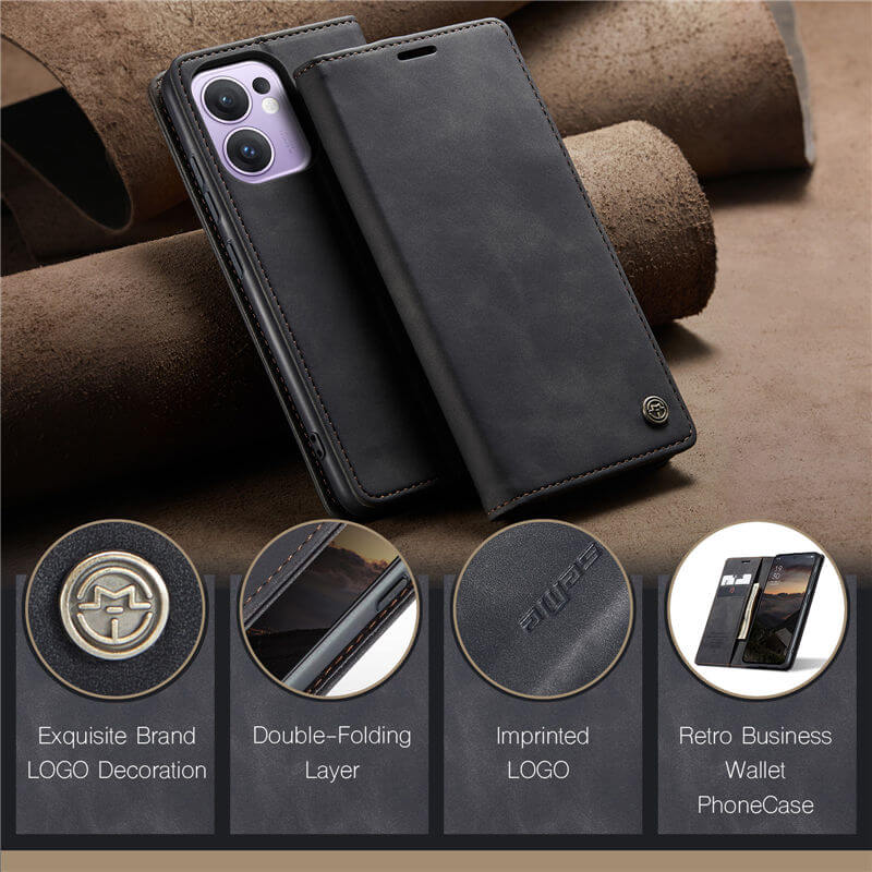 CaseMe OPPO Reno13 F 4G/5G Wallet Suede Leather Case