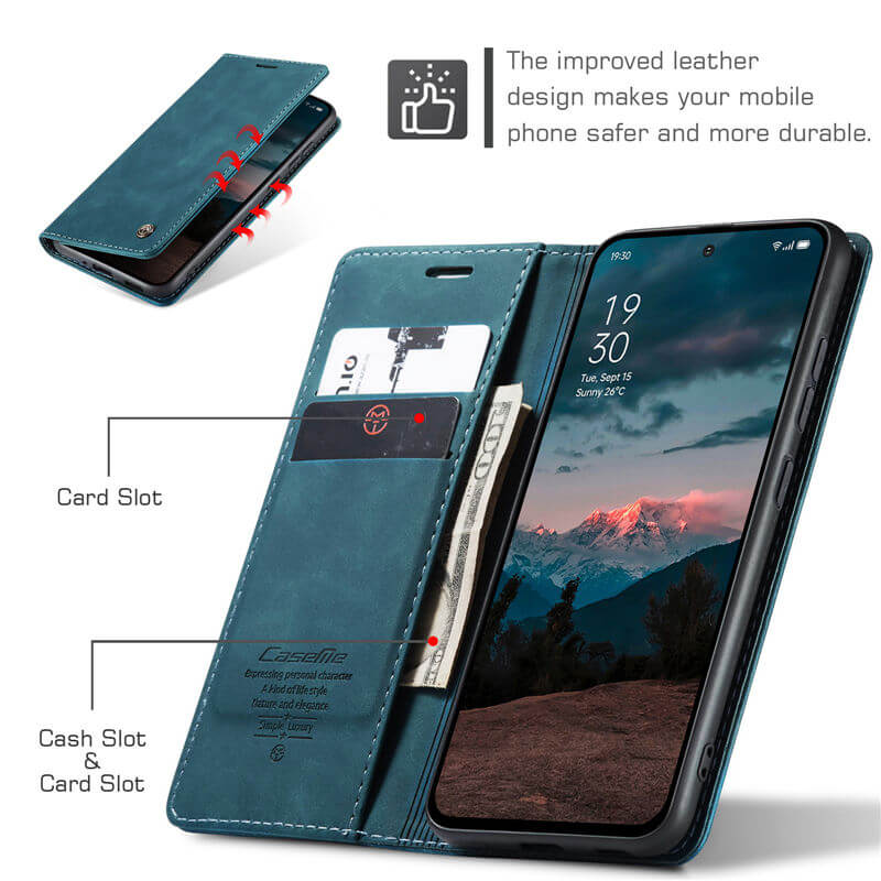 CaseMe OPPO Reno13 F 4G/5G Wallet Suede Leather Case