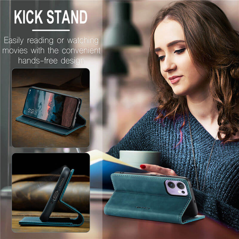 CaseMe OPPO Reno13 F 4G/5G Wallet Suede Leather Case