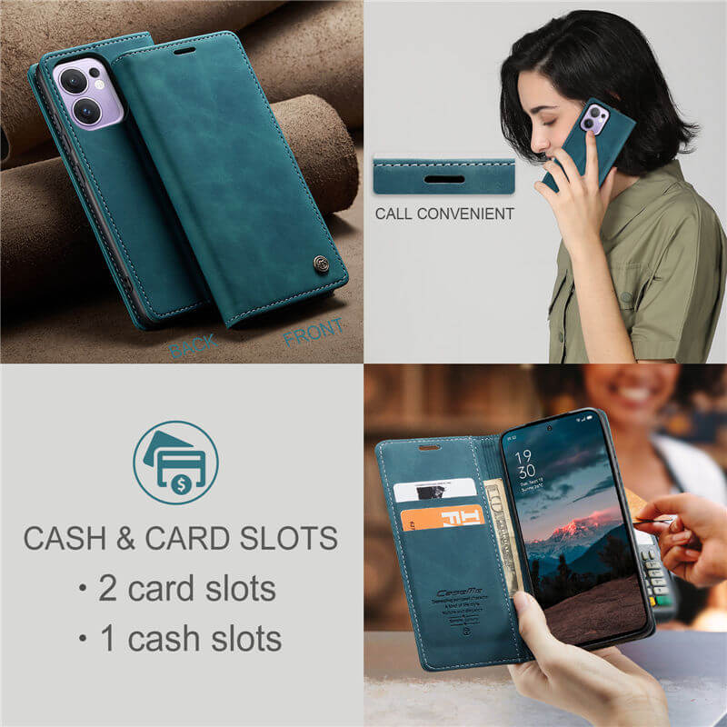 CaseMe OPPO Reno13 F 4G/5G Wallet Suede Leather Case