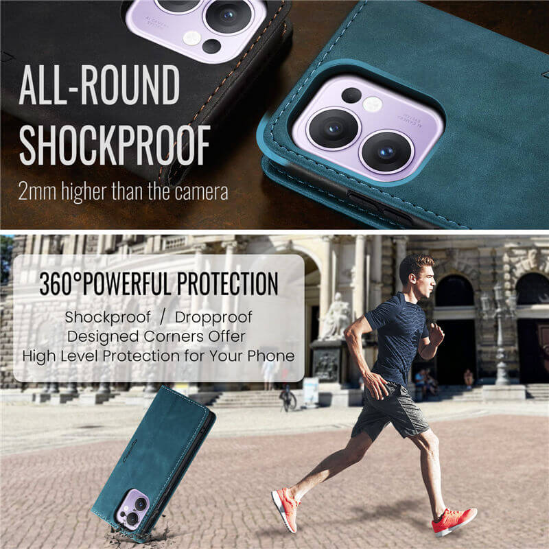 CaseMe OPPO Reno13 F 4G/5G Wallet Suede Leather Case